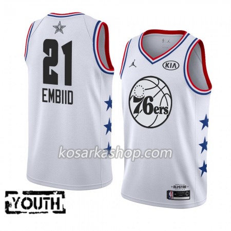 Dres Philadelphia 76ers Joel Embiid 21 2019 All-Star Jordan Brand Bijela Swingman - Dječji